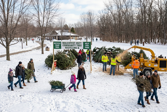Christmas Tree removal at Mulchfest 2027
